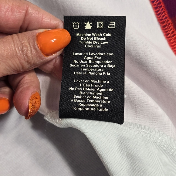 UGG PRIDE Logo T Shirt  Size L Rainbow Stripes Short Sleeve - Picture 12 of 12